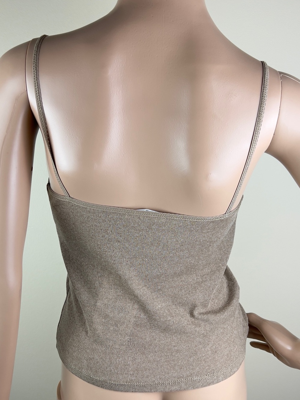 NEW ZARA BEIGE COTTON BLEND TANK TOP - Picture 6 of 7